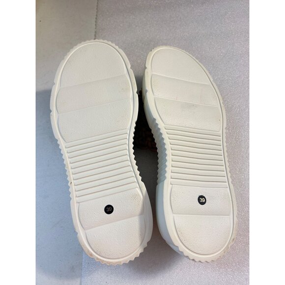 Anthropologie Maeve Brown Woven Crochet Platform Sandals 39 US 9 - Picture 4 of 6